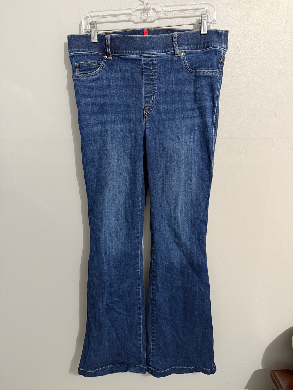 Spanx Jeans Womens Extra Large Pull On Flare Leg 70s Retro Everywear Comfort - Picture 1 of 7